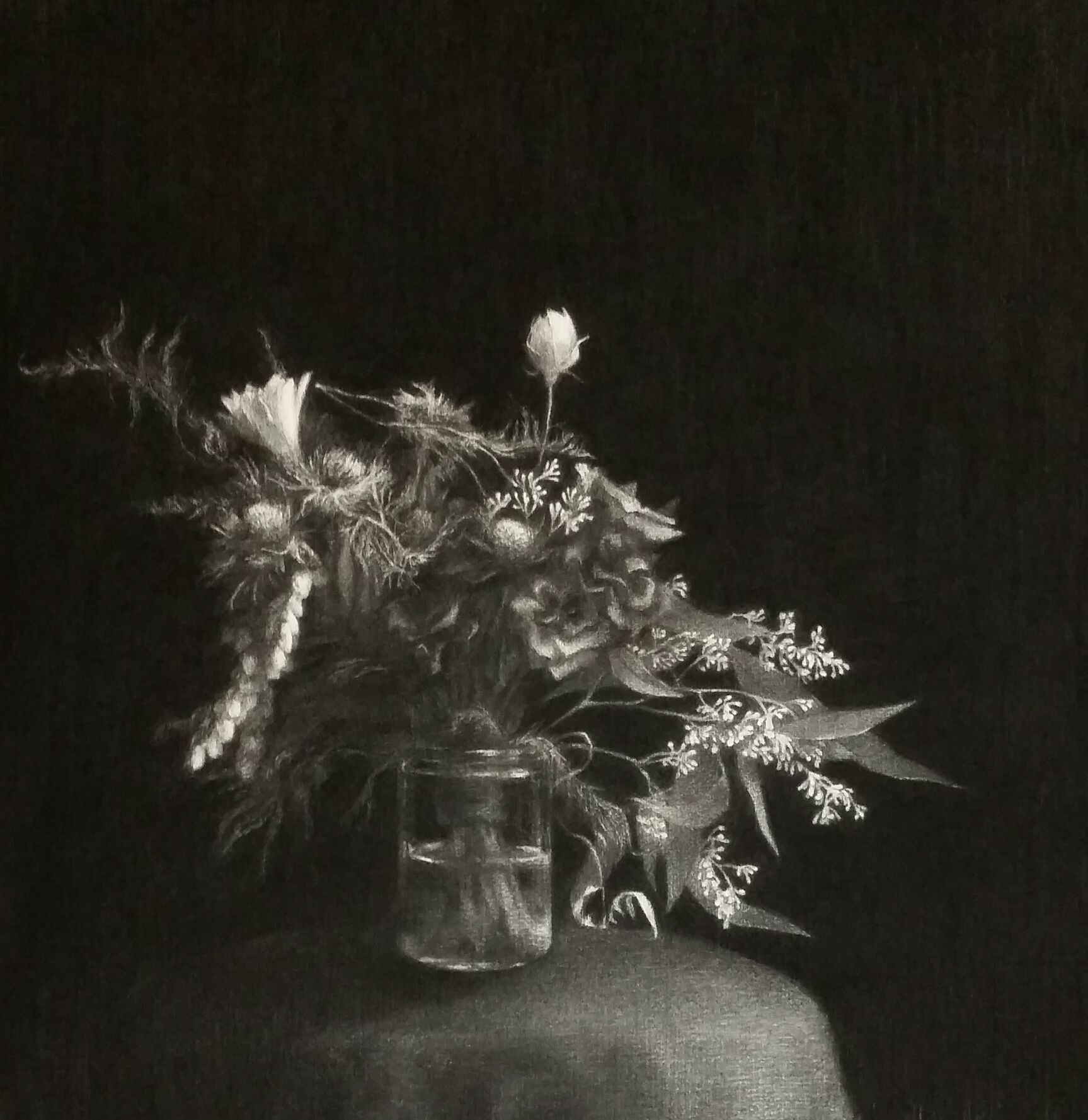   Flowers I  2014 Charcoal on paper, 63cm by 63cm 