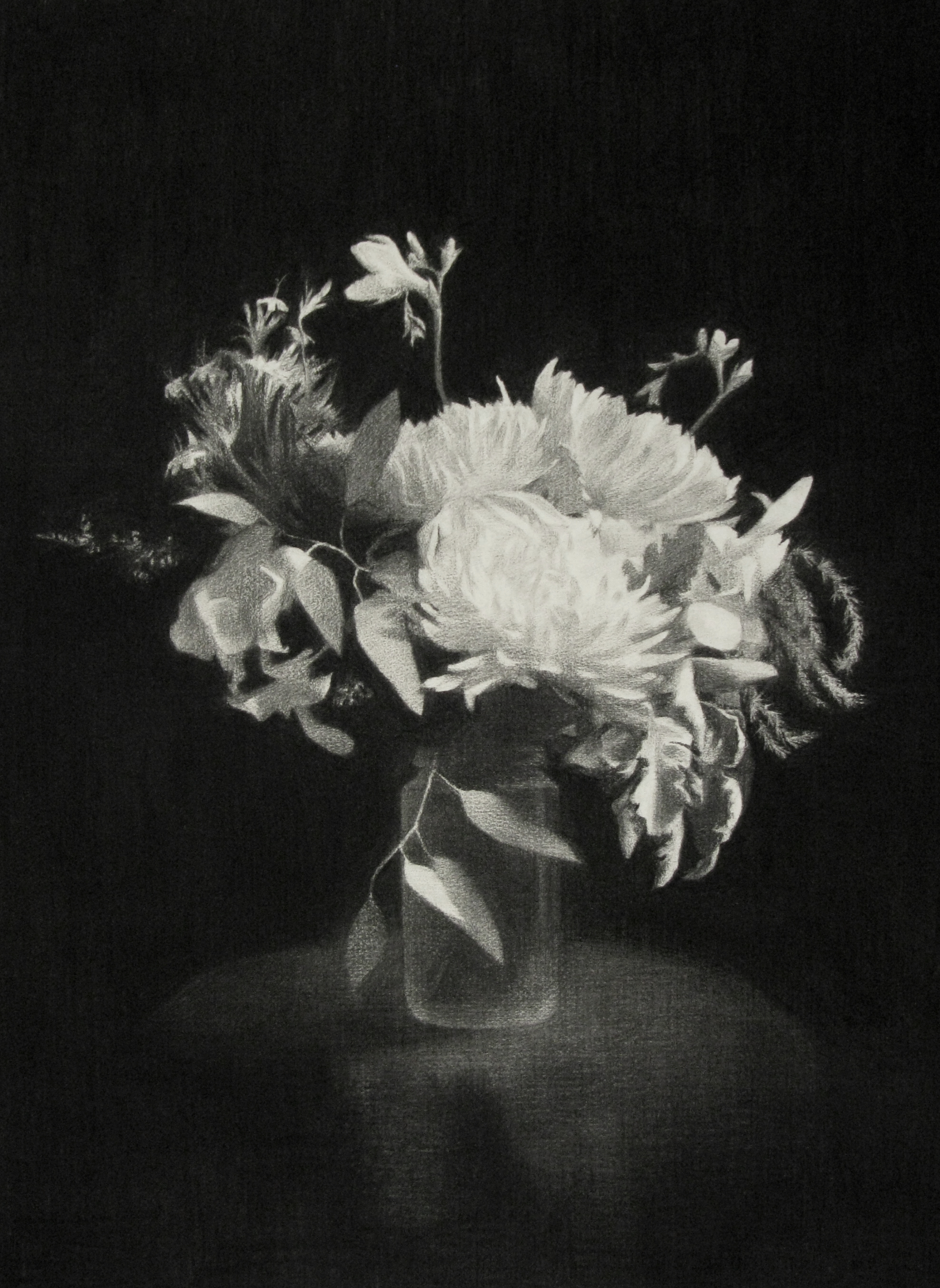   Flowers II  2014 Charcoal on paper, 66cm by 82cm 