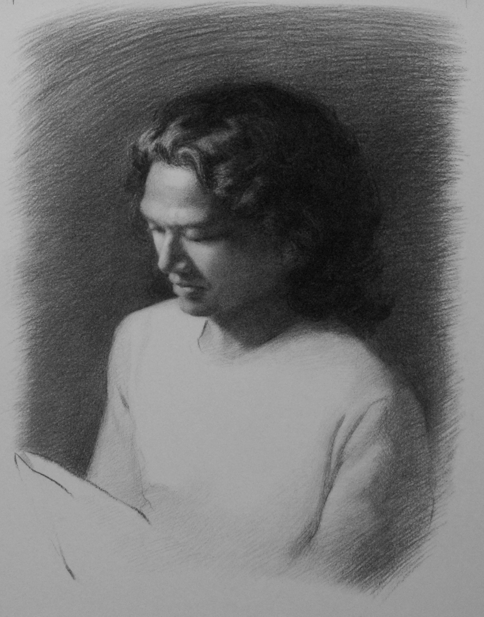   Portrait of Jeremy Fernando  2014 Charcoal on paper 