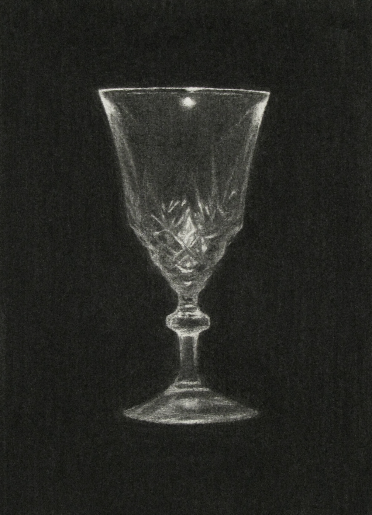   Crystal I  2014 Charcoal on paper, 38cm by 42cm 