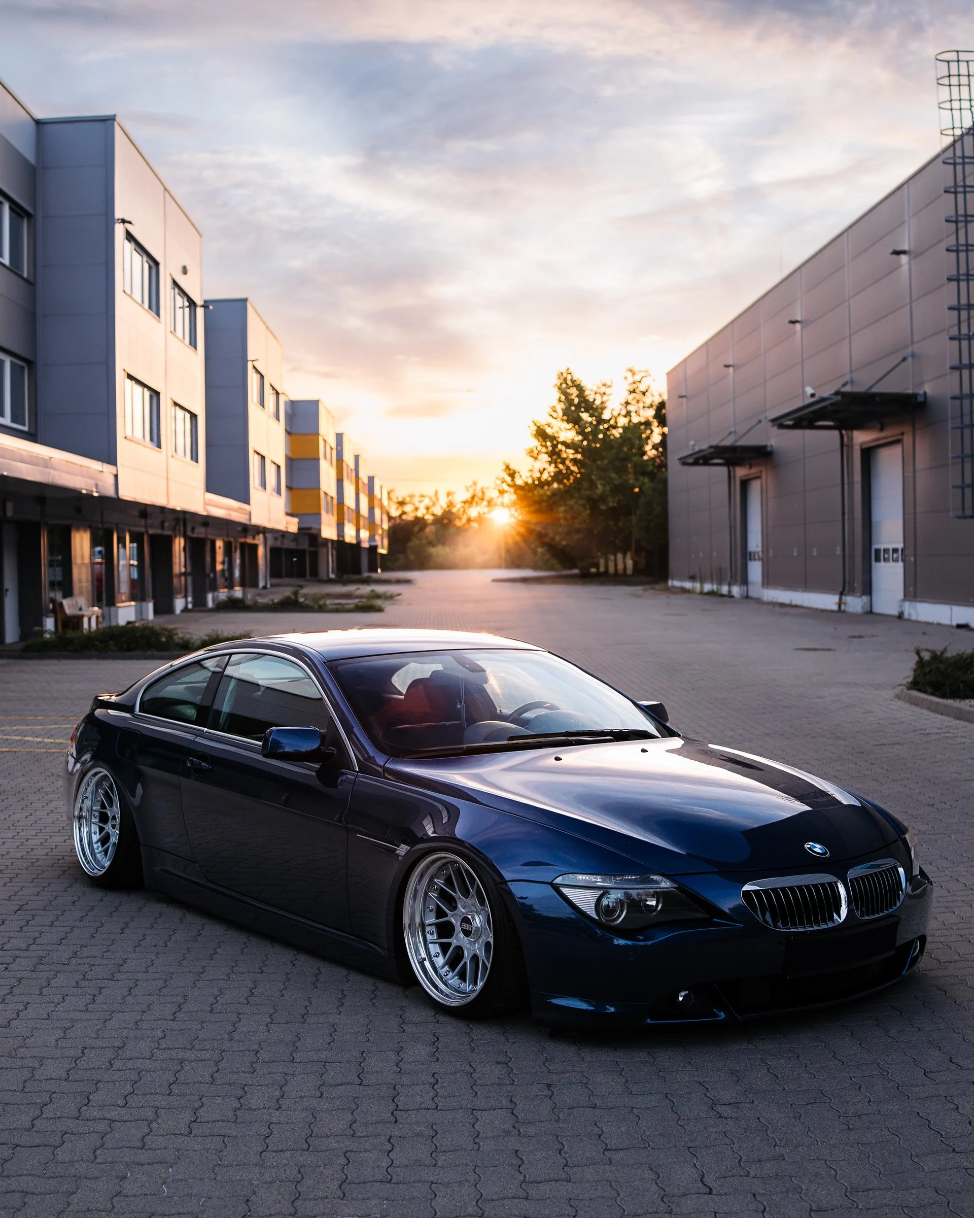 BMW 645ci kreatív autofotozas naplemente idején Dunakeszin