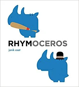 In Janik Coat’s much-anticipated follow-up to Hippopposites, a blue rhinoceros unabashedly demonstrates 16 pairs of rhyming words. His ability to appear “stinky” and “inky,” or “caring” and “daring,” oftentimes lands him in compromising contexts. Fo…