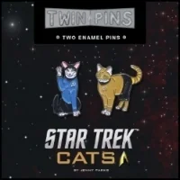 Transport to an amazing new universe where Kirk and Spock are lovingly reimagined as cats. Star Trek fans will love sporting these pins, a unique new twist on the classic series. $14.95