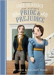 Cozy Classics Board Books - great literature retold with felt dolls and only one word per page. Genius. Titles include Pride & Prejudice, Moby Dick, Jane Eyre, Les Miserables, and more. $9.95