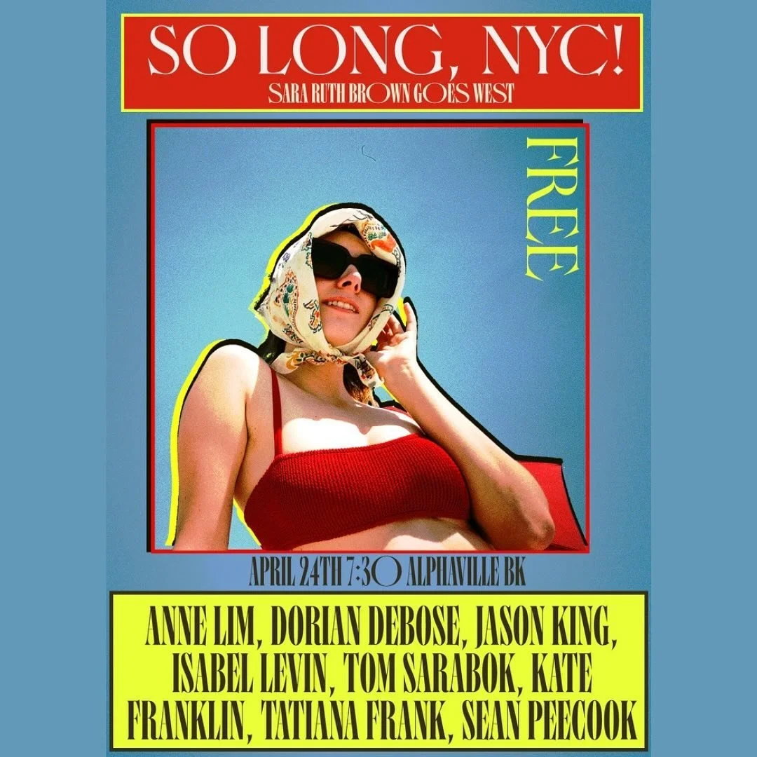 Getting to spend my twenties in New York City has been the gift and privilege of a lifetime, but now *sigh* I&rsquo;m headed west. I wanted to mark the occasion with one last show, a big old stand up extravaganza, with all my friends and some of my f