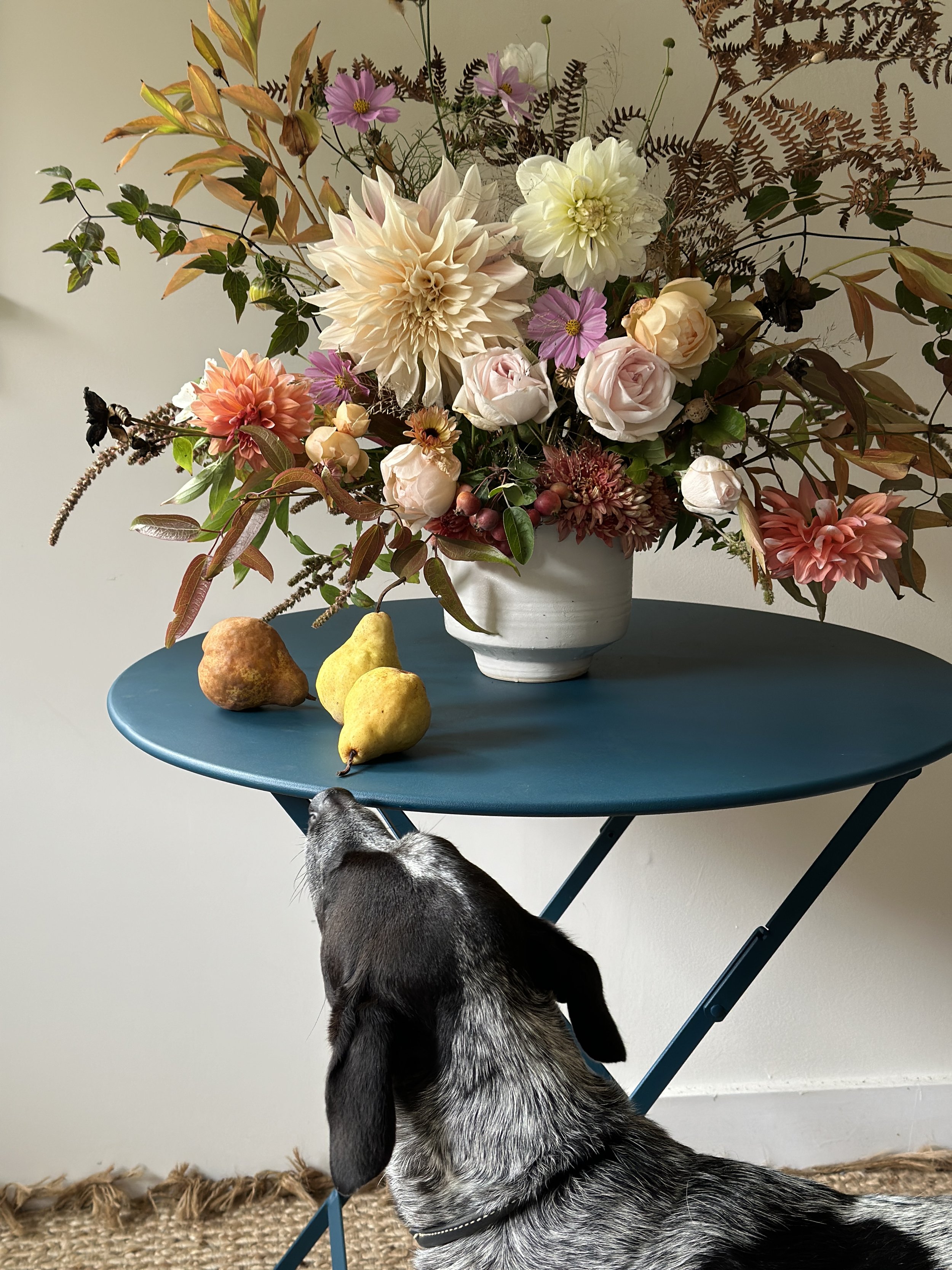 Seasonal floral arrangements + table curation