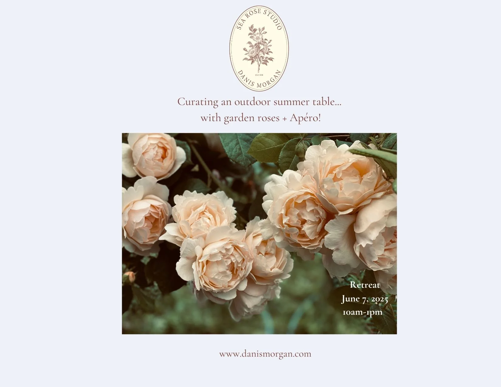 Curating an outdoor summer table...with fragrant roses + apéro!