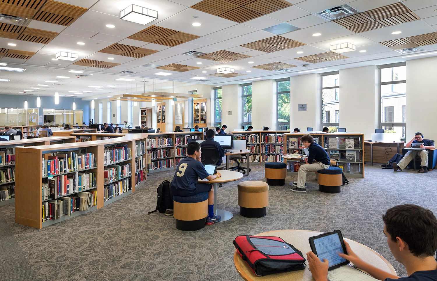 Flexible furniture supports a range of study patterns