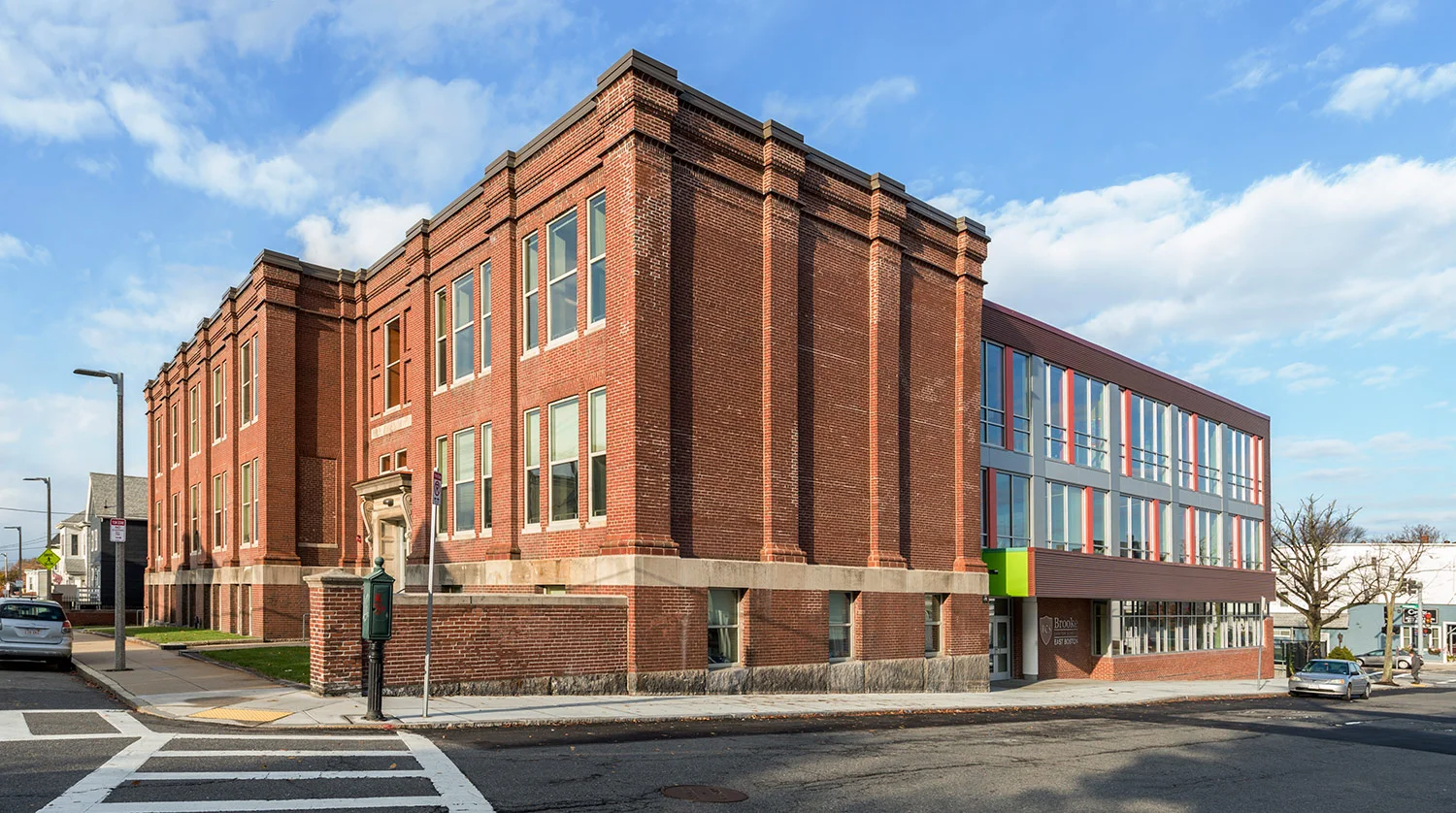 Exterior, view of historic school