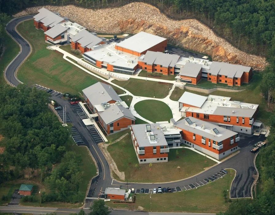 Aerial view of the campus