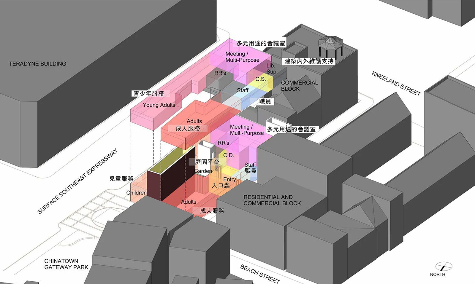 2008 Chinatown Branch Library Planning Study - Site Analysis Diagram