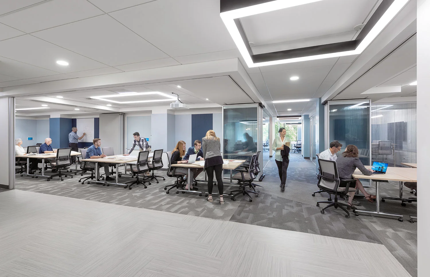 Research Administration Conference Rooms with flexible walls open