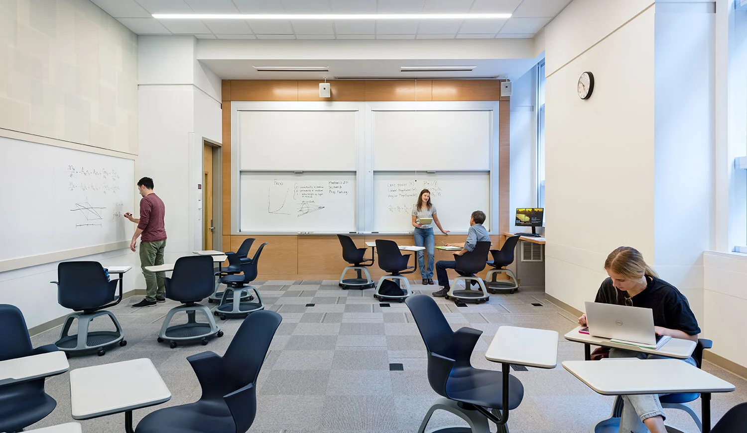 Classroom with movable furniture