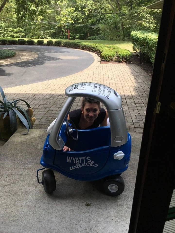 Wyatt's Wheels at His Next Stop
