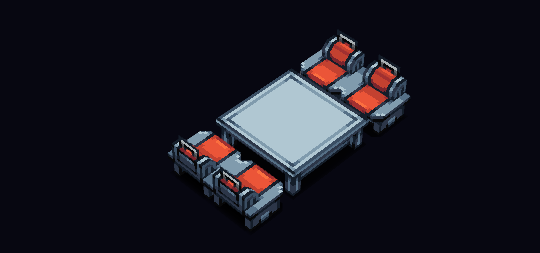 Possible chair layouts with a big table