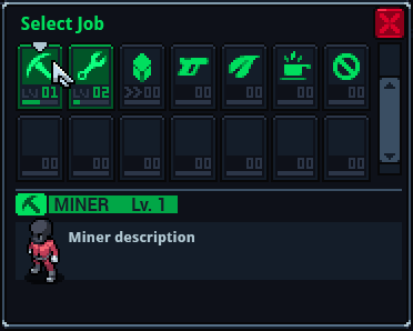 Popup window for Assigning Jobs