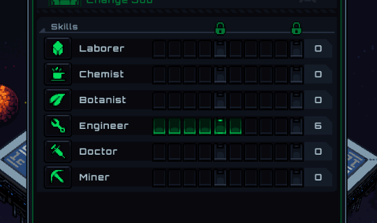 Mousing over the next skill will show the percentage until level up