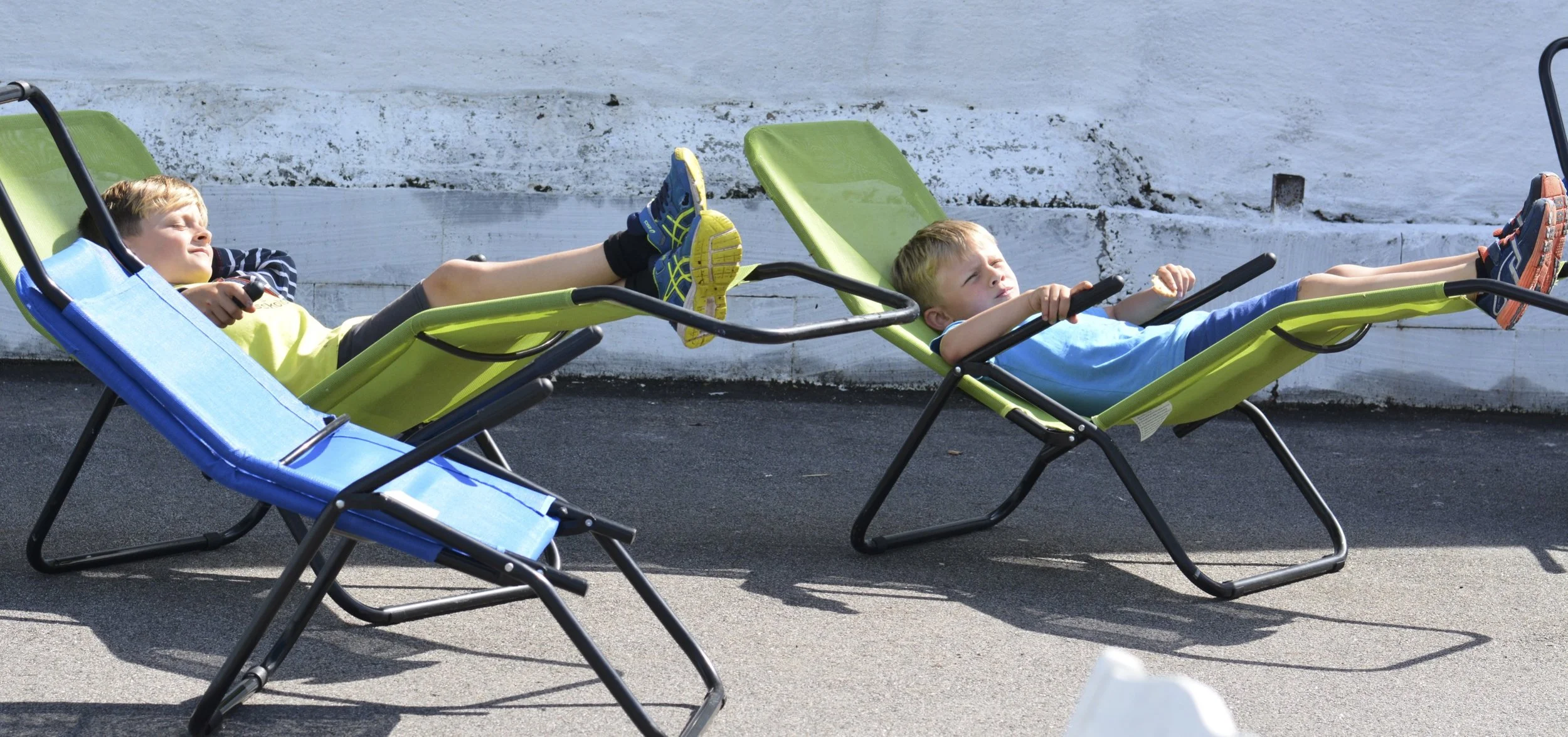 There is also time to relax during children and family course, with Rinnie Crossler at the Gamlegärde Farm .