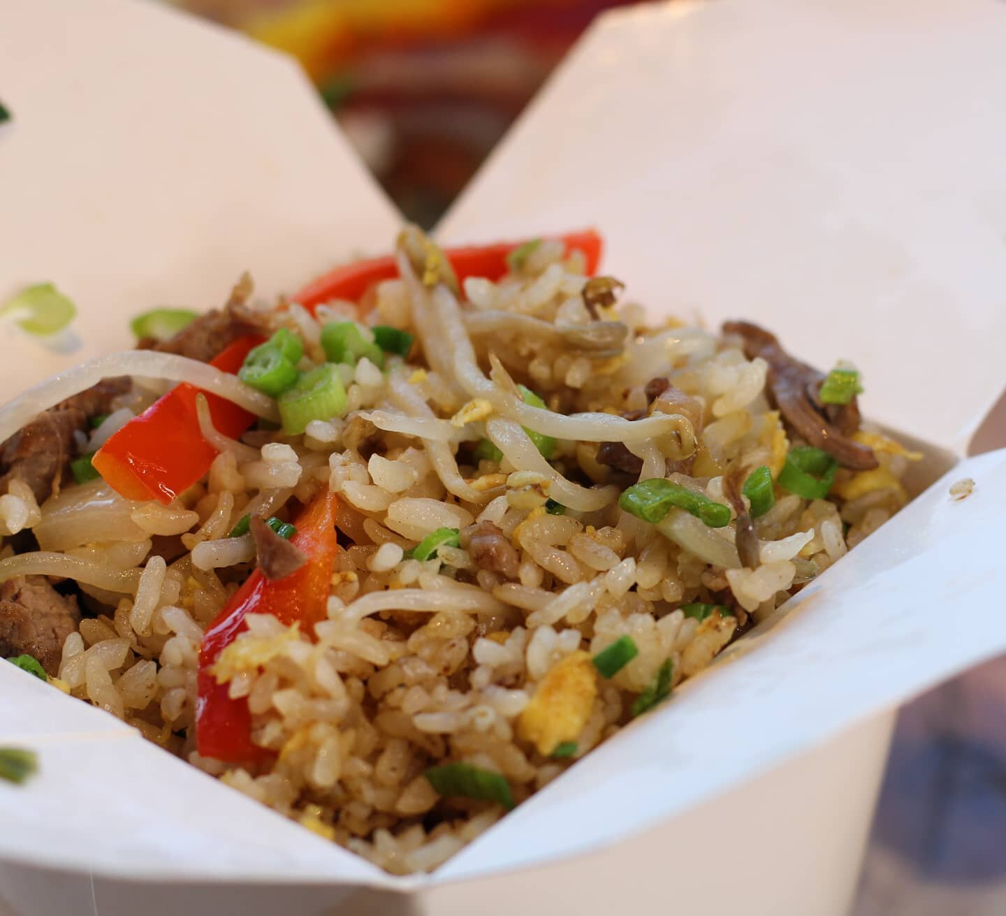 The weekend calls for a fried rice platter. 🥡 Order online through our website via the link in bio. We offer free delivery, contactless pickup inside the restaurant, and curbside pickup. 
.
#tk #tavernakaya #madisonrestaurant #friedrice