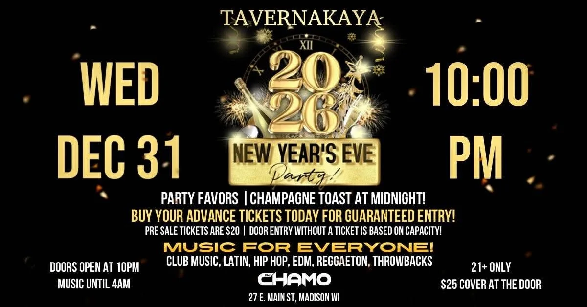 2026 New Year's Eve Party w/ DJ Chamo