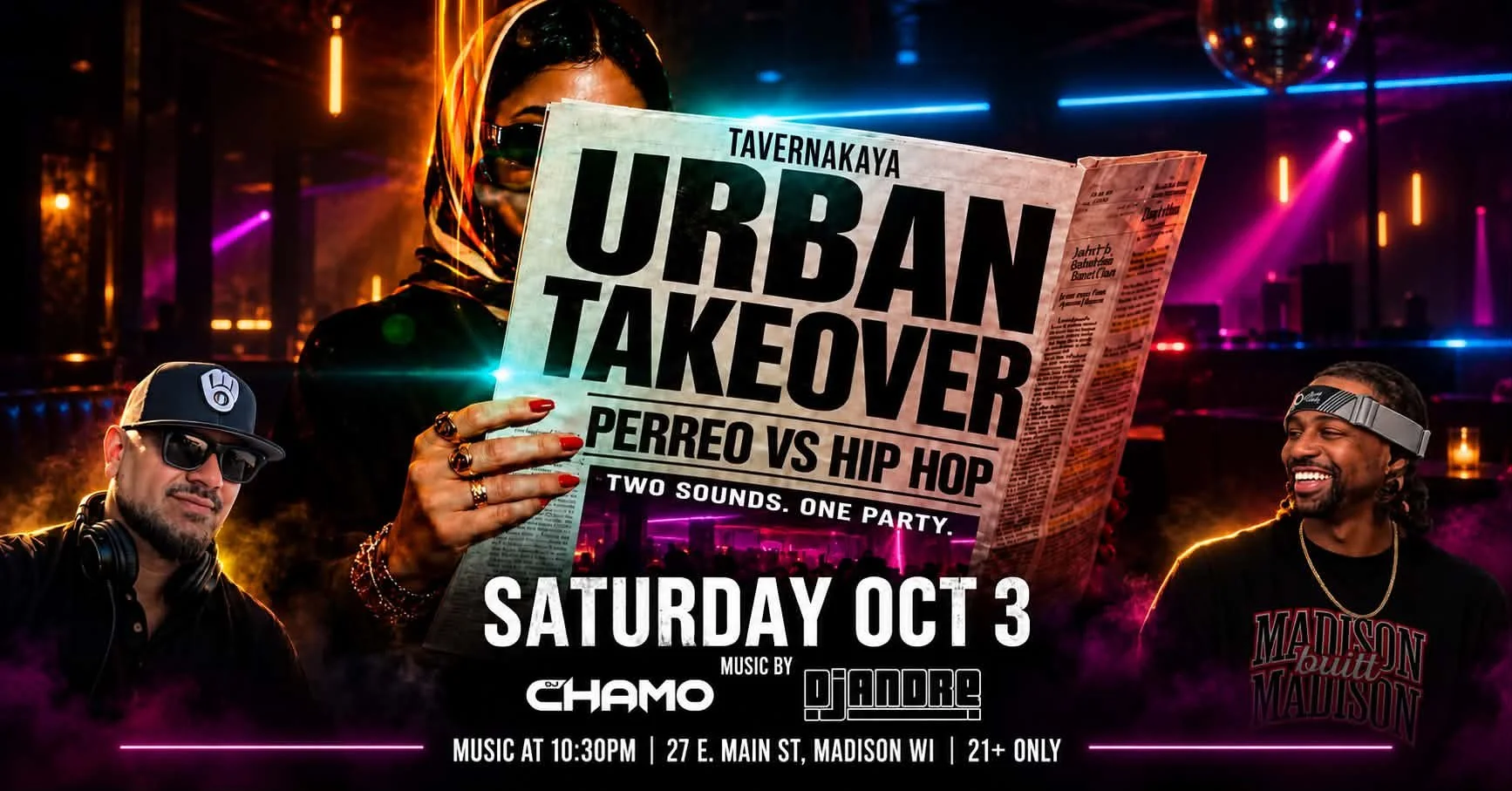 URBAN TAKEOVER Perreo vs Hip Hop Dance Party w/ DJ Chamo &amp; DJ Andre