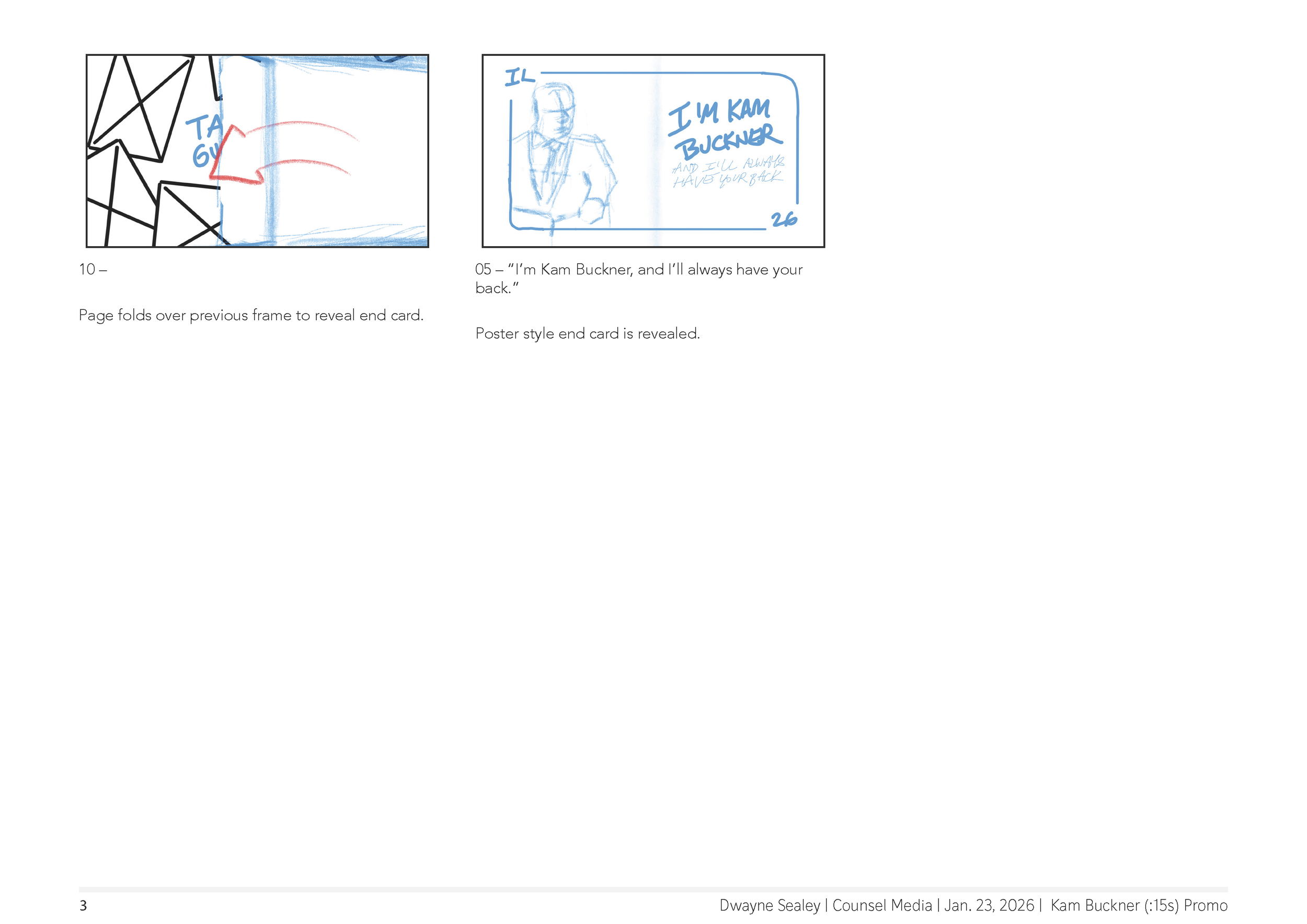 Kam Buckner Story Board Page 3