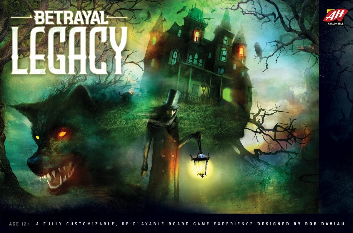 JR, Brian, and Cody contributed haunt writing, development, and playtesting to Betrayal Legacy by Rob Daviau