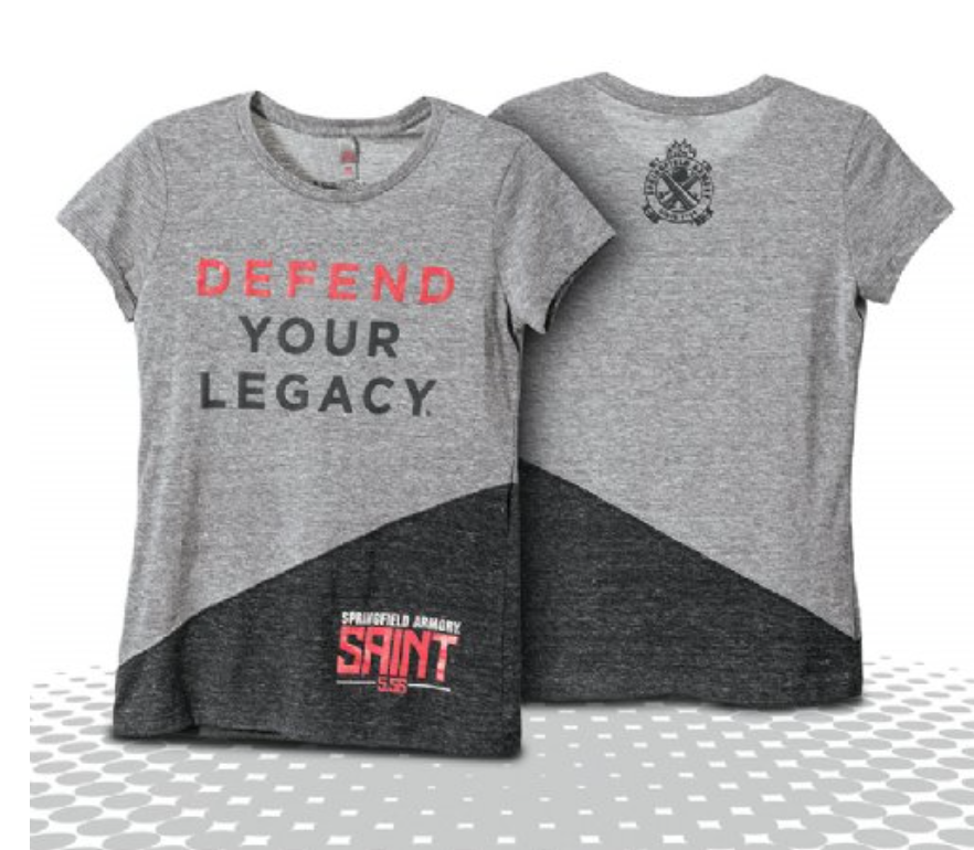 SAINT Defend Your Legacy Gray Tee, $19.99 Photo Credit: Springfield Armory