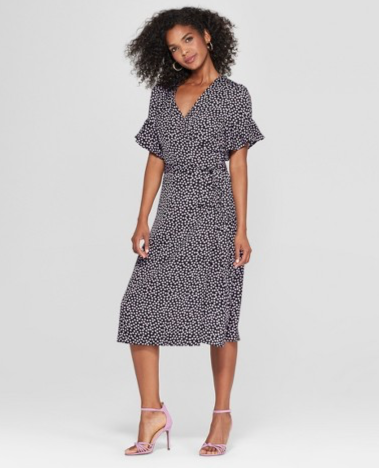 Women's Short Sleeve Wrap Midi Dress from Who What Wear, $32.99 Photo Credit: Target