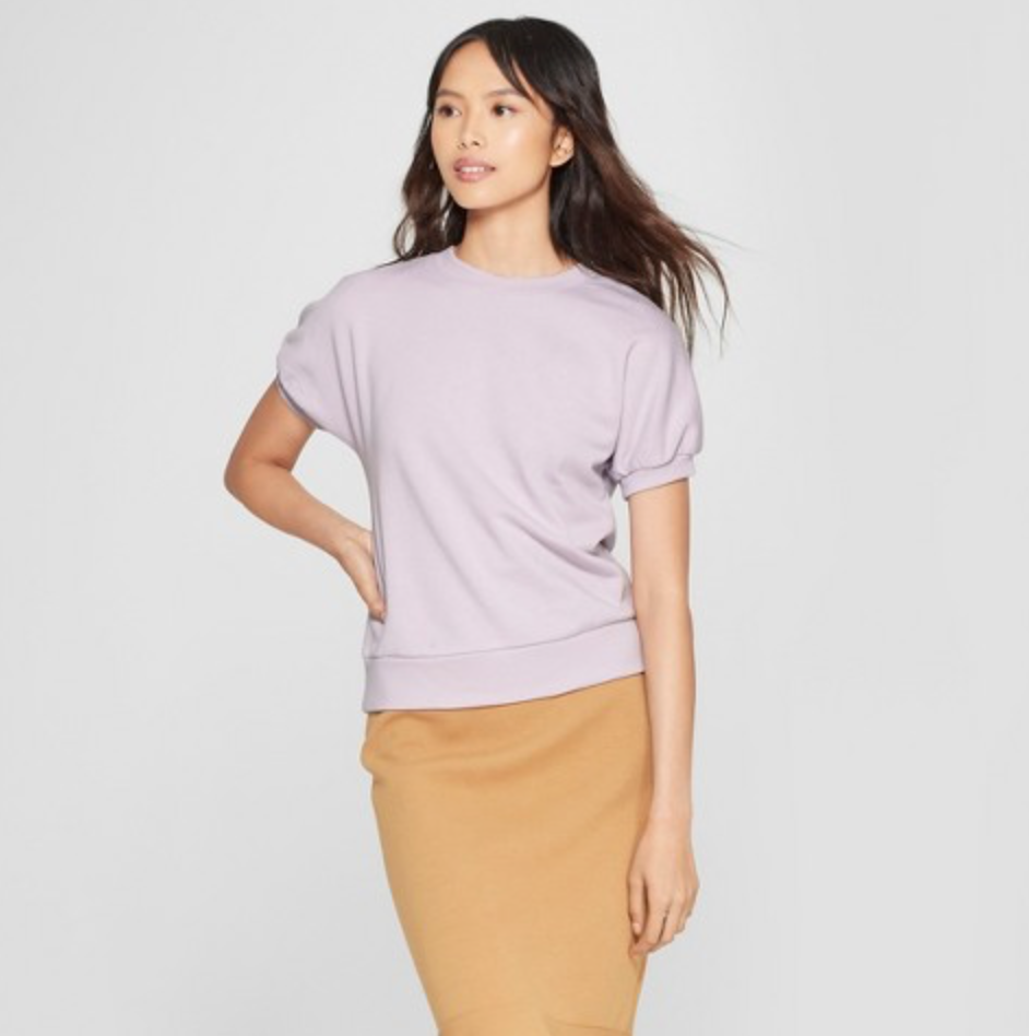 Women's Short Sleeve Sweatshirt by Who What Wear, $19.99 Photo Credit: Target