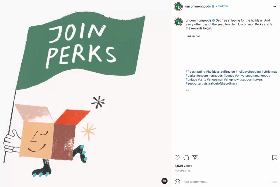 Perks Days Instagram post