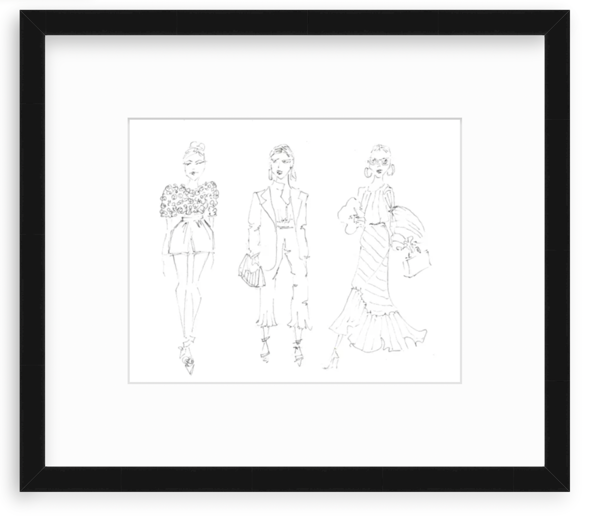 Black and White Fashion Print