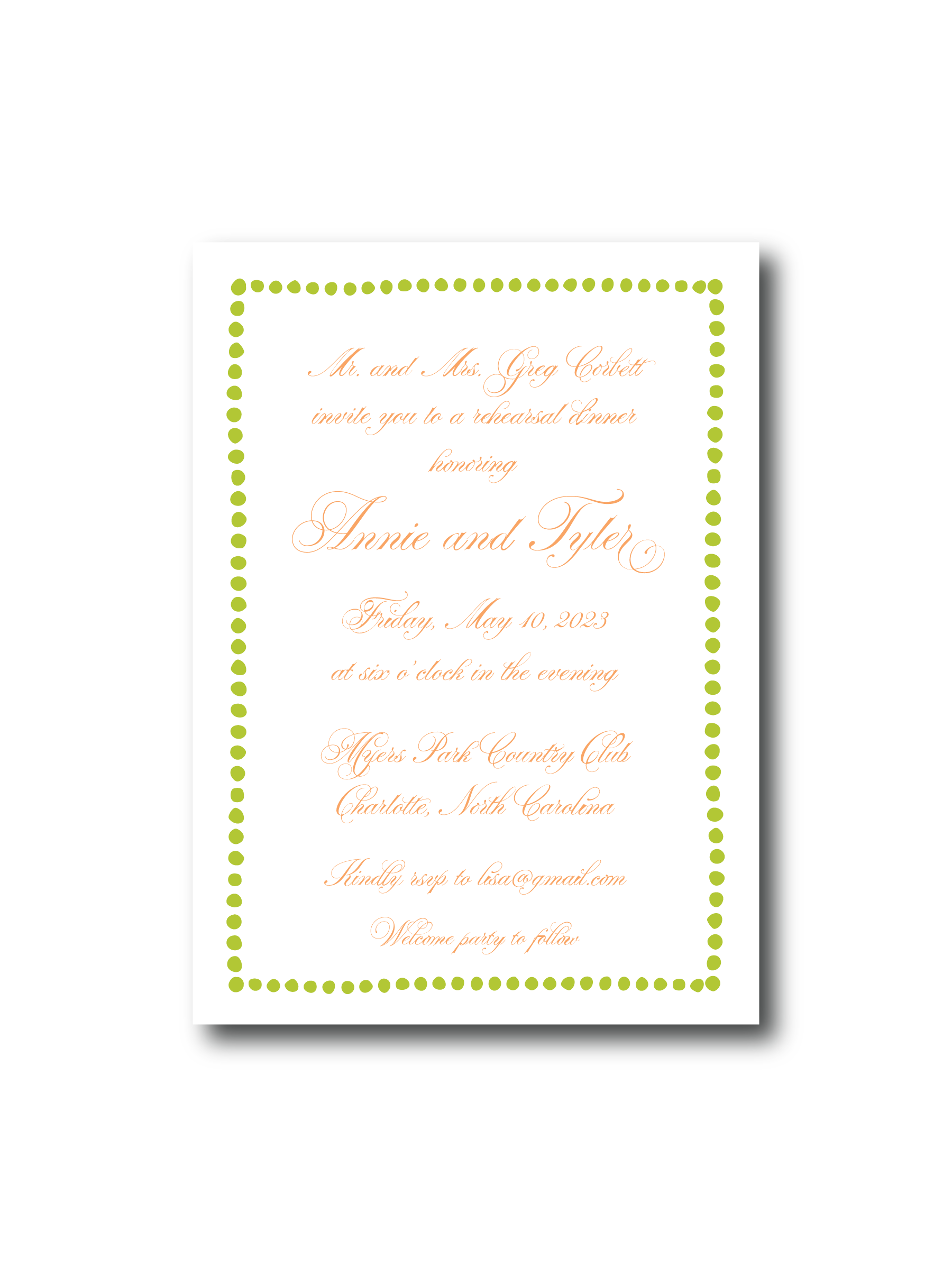The Annie Semi Custom Invitation