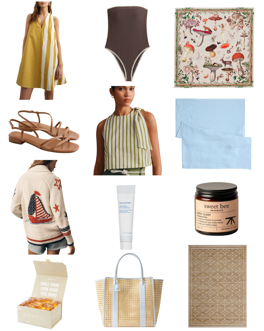 Collage of favorite lifestyle finds including fashion accessories, home decor, summer essentials, jewelry, entertaining pieces, and personalized gifts, all available through ShopMy.