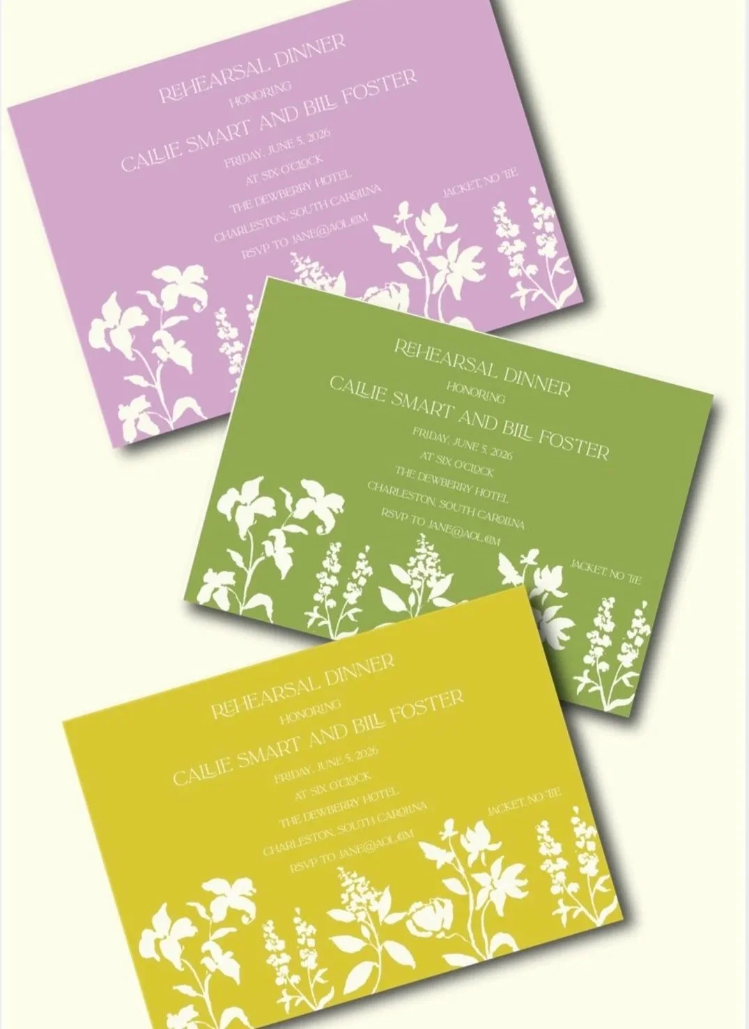 spring floral semi custom invitations