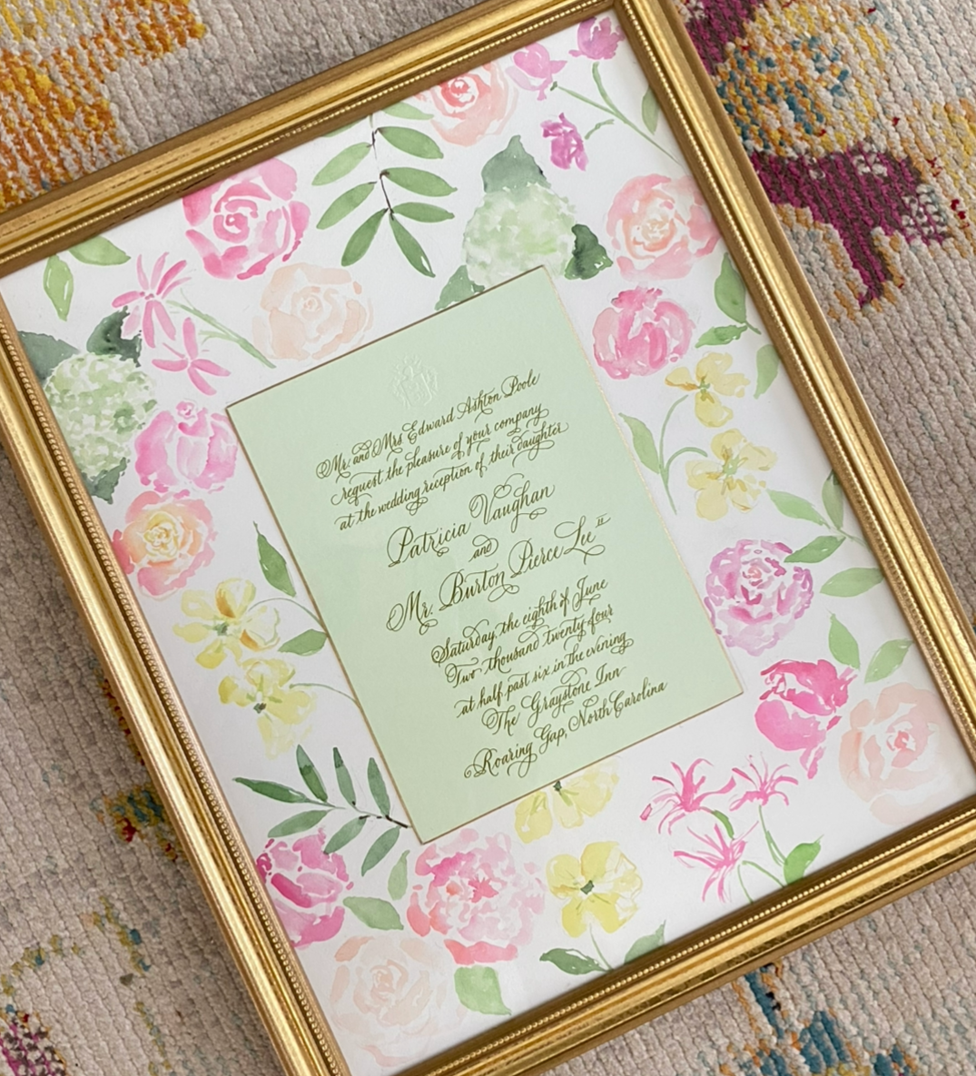 custom painted invitation mat