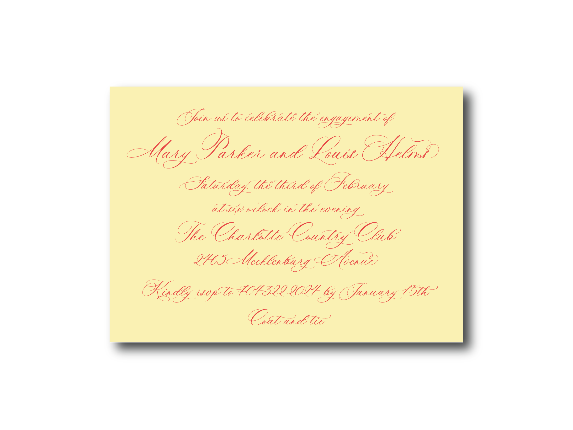 The Mary Semi Custom Invitation