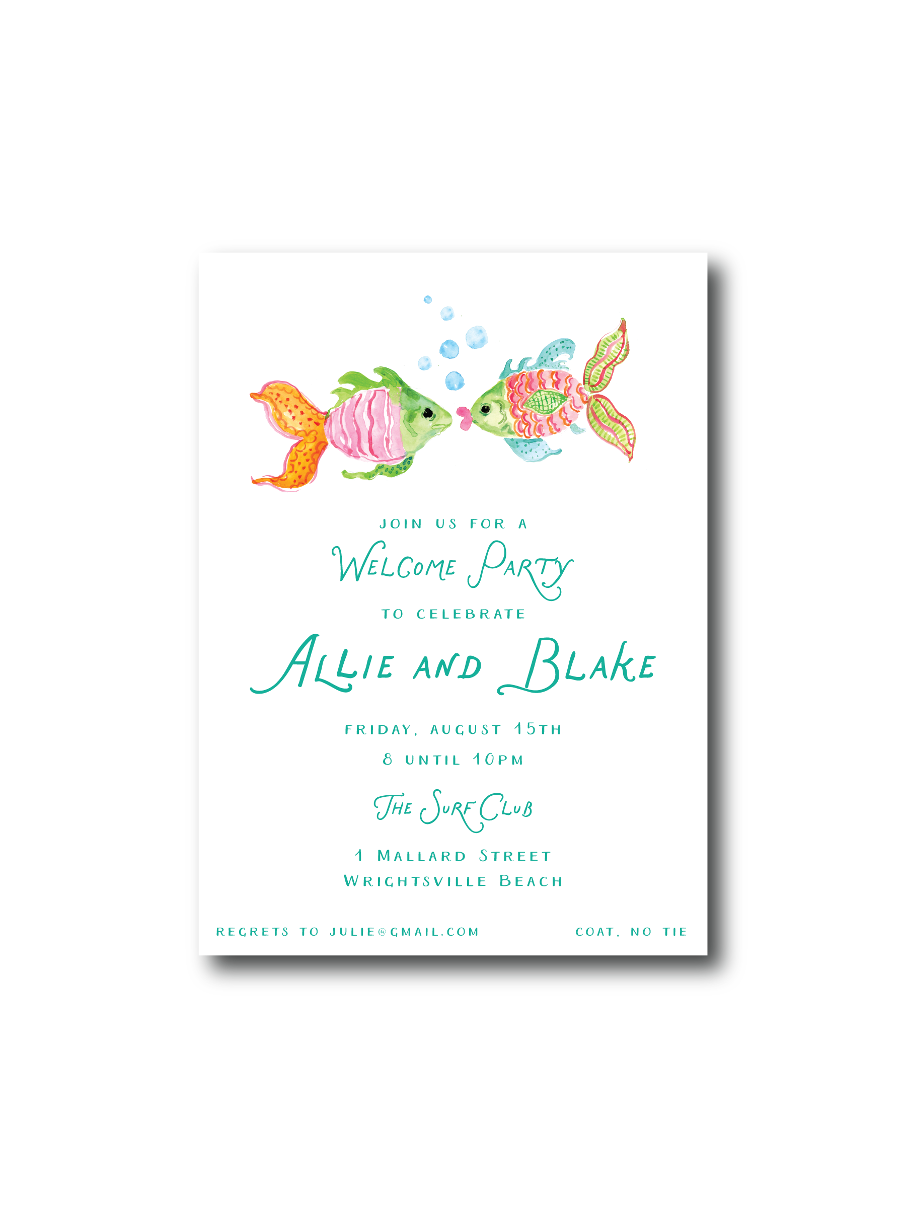 Kissing Fish Invitation