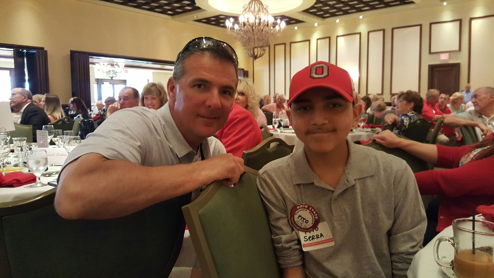 Though he missed his dream weekend, Pito had lunch with Urban Meyer. Head Coach of The Ohio State University football team!