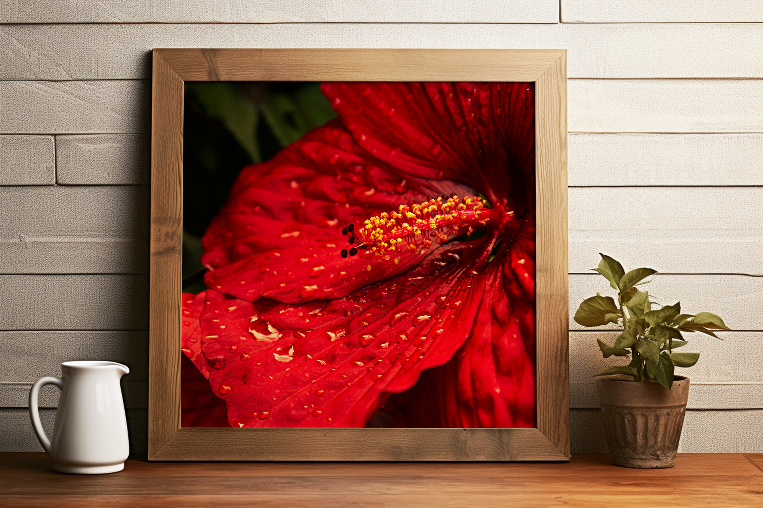 Crimson rain square wooden frame.png