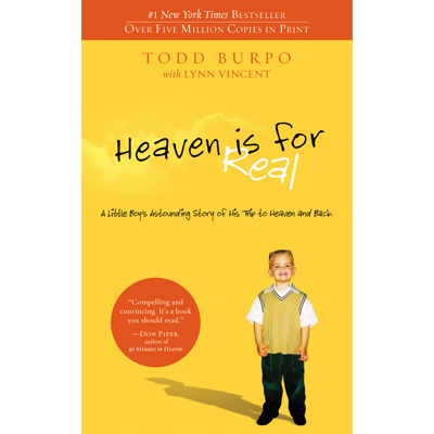 Heaven Is for Real is the true story of the four-year old son of a small town Nebraska pastor who during emergency surgery slips from consciousness and enters heaven. He survives and begins talking about being able to look down and see the doctor operating and his dad praying in the waiting room. The family didn't know what to believe but soon the evidence was clear.