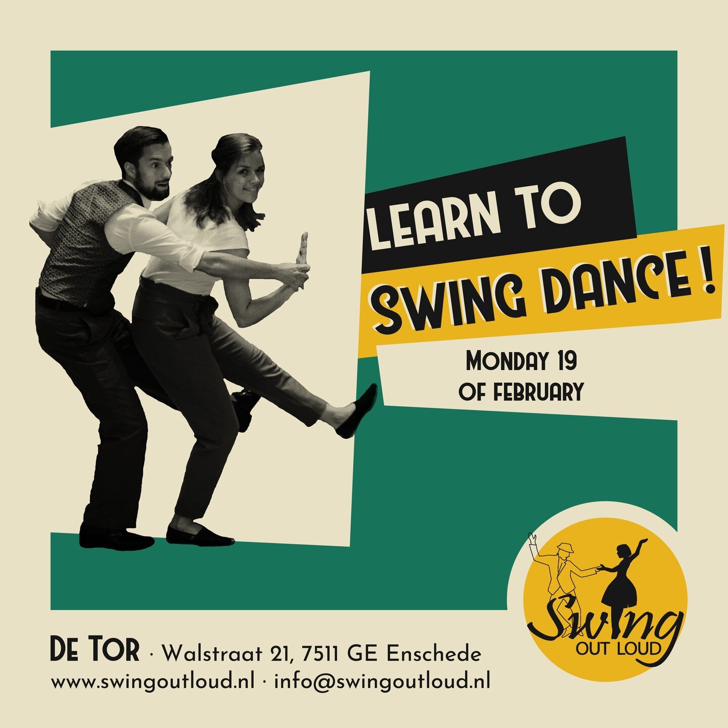 Feeling the Monday blues and yearning for the weekend already? No need to wait that long to spice up the week! Dip your toes into the world of swing dancing at Jazzpodium De Tor on Monday, 19th of February 💃🕺

Doors open at 19h15 and our free 𝗟𝗶?