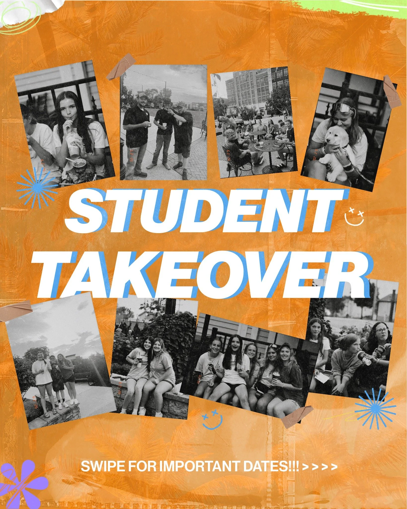 YTH Takeovers are back! These are after-service hangs where we all go to a selected food or ice cream spot and build relationships with each other. Parents are responsible for their students' transportation and food. 

Each night, immediately after s