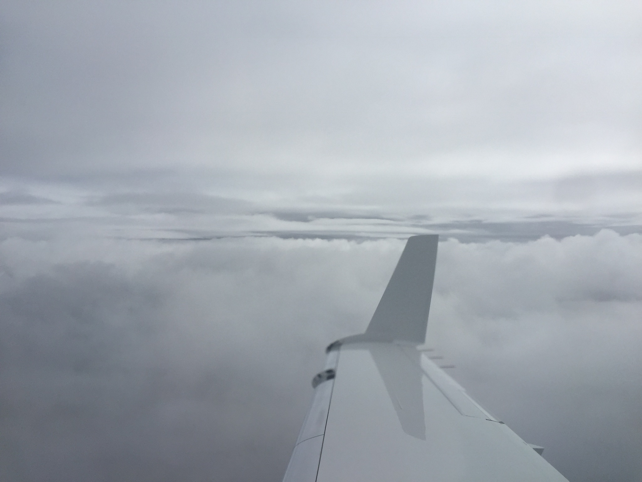 Jet Wing View of Clouds