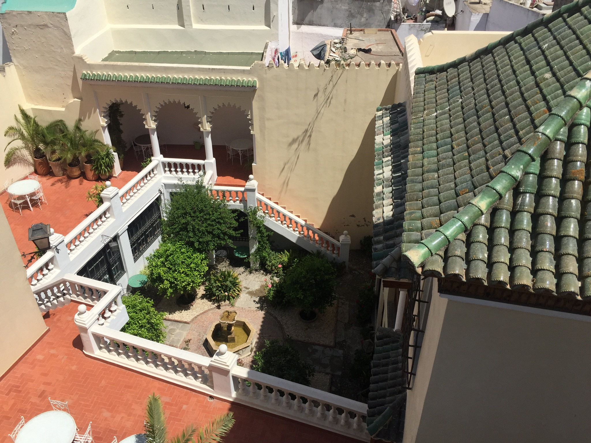 View of the courtyard of the Legation from the roof.JPG