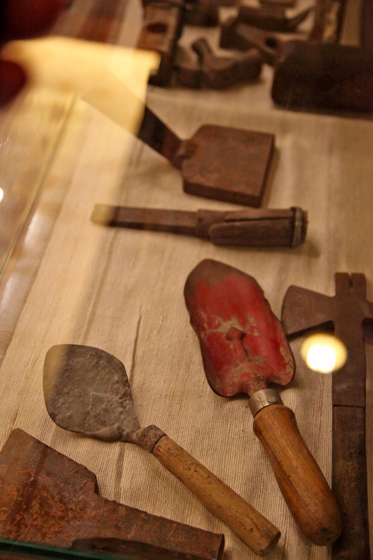  A sampling of tools used to build the temple.&nbsp; 