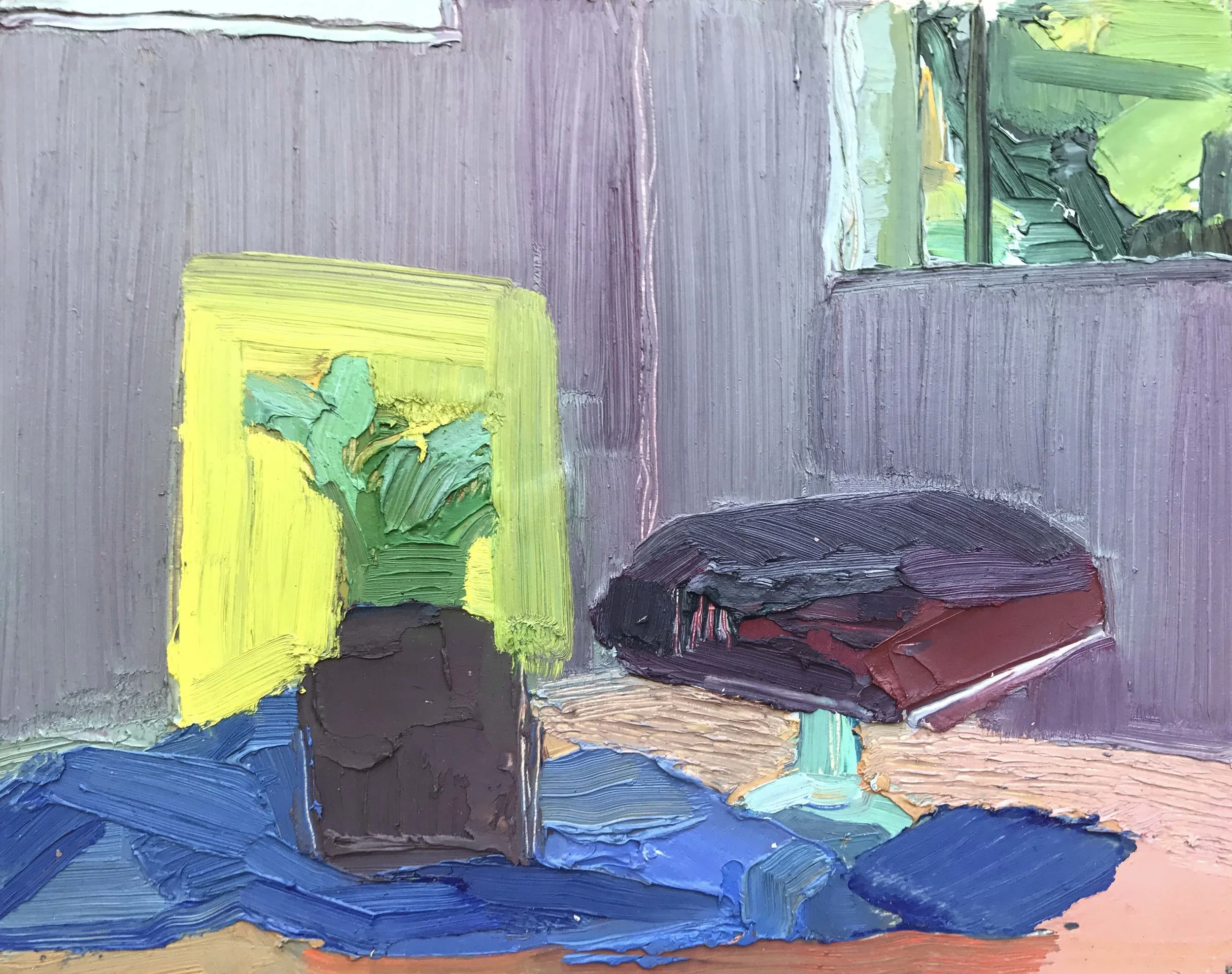 Momma (I left my plant) - 11 x 14 inches - Oil on Wood Panel - 2017