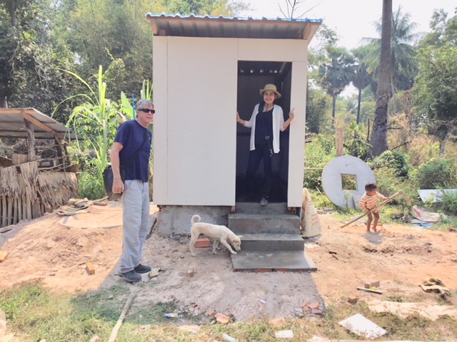 Building new bathrooms in a Siem Reap village