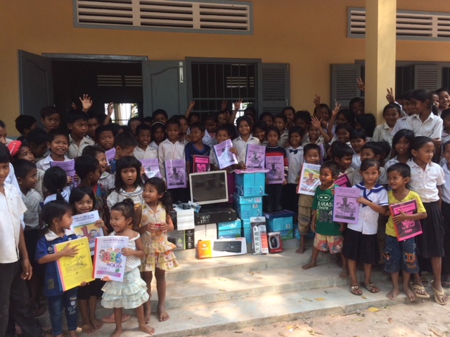 School in Samrong with new school supplies