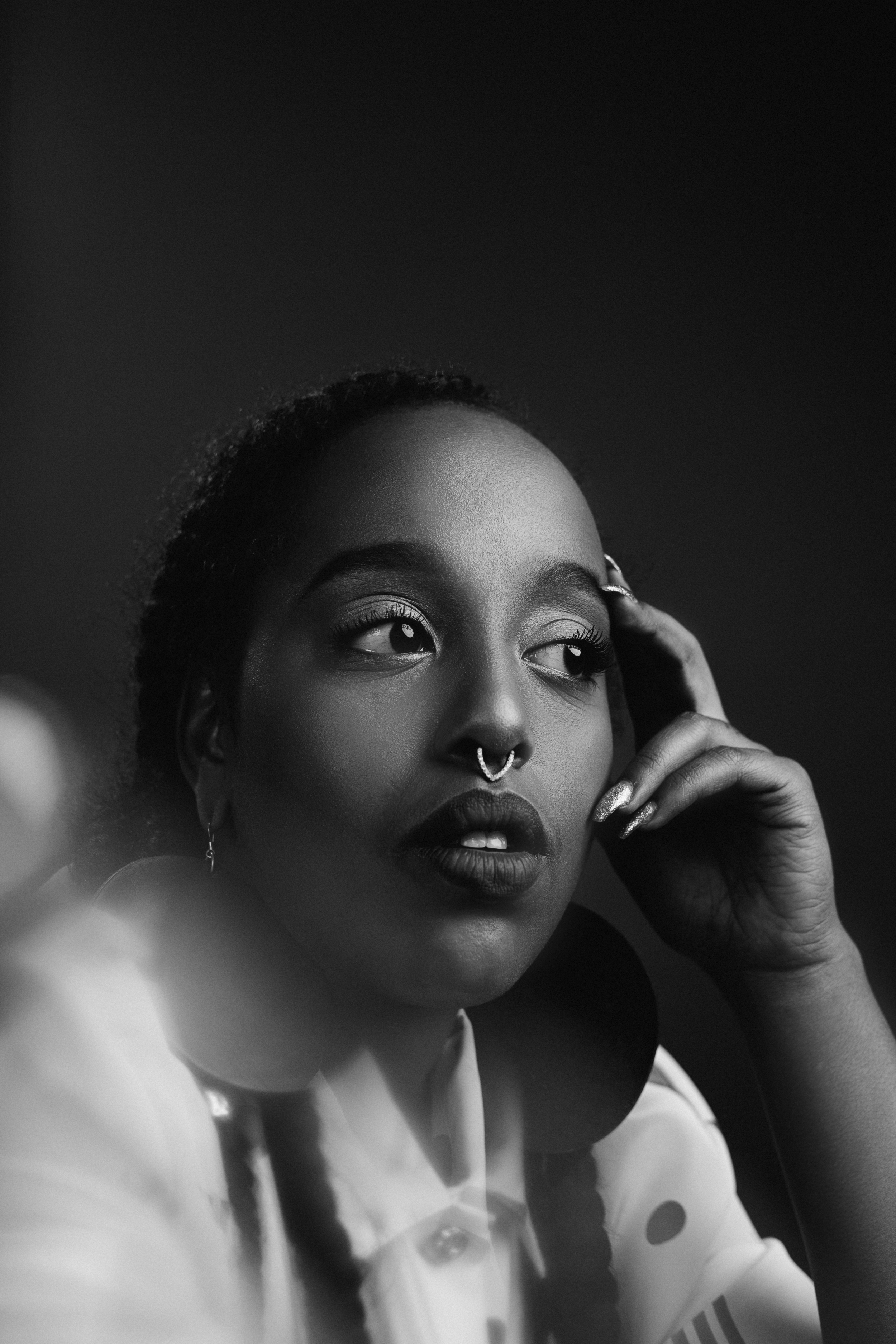 Portrait of Edmonton's Youth Poet Laureate, Nasra Adem, for a piece in 18 Bridges Magazine